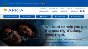 What Apria.com website looked like in 2021 (3 years ago)