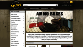 What Armysurpluswarehouse.com website looked like in 2021 (3 years ago)