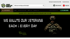 What Armysurplusworld.com website looked like in 2021 (3 years ago)