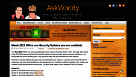 What Askwoody.com website looked like in 2021 (3 years ago)