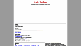 What Audio-database.com website looked like in 2021 (3 years ago)