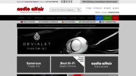 What Audioaffair.co.uk website looked like in 2021 (3 years ago)
