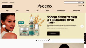 What Aveeno.com website looked like in 2021 (3 years ago)