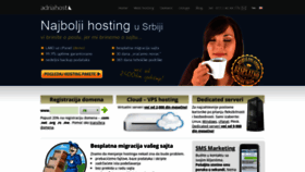What Adriahost.rs website looked like in 2021 (4 years ago)