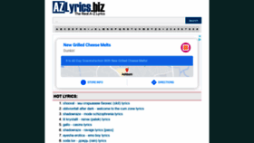 What Azlyrics.biz website looked like in 2021 (3 years ago)