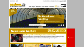 What Aachen.de website looked like in 2021 (4 years ago)