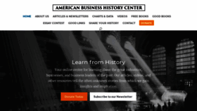 What Americanbusinesshistory.org website looked like in 2021 (3 years ago)