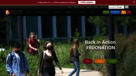 What Austincollege.edu website looked like in 2021 (3 years ago)