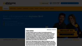 What Alfahosting.de website looked like in 2021 (3 years ago)