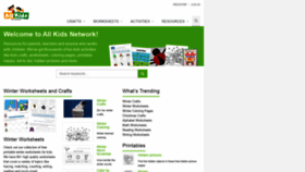 What Allkidsnetwork.com website looked like in 2021 (3 years ago)