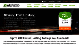 What A2hosting.com website looked like in 2021 (3 years ago)