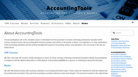 What Accountingtools.com website looked like in 2021 (3 years ago)