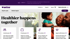 What Aetna.com website looked like in 2021 (3 years ago)