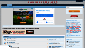 What Audiokarma.org website looked like in 2021 (3 years ago)