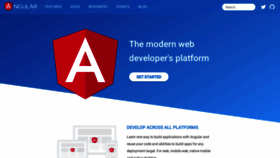 What Angular.io website looked like in 2021 (3 years ago)