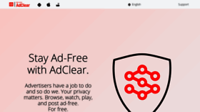What Adclear.com website looked like in 2021 (3 years ago)