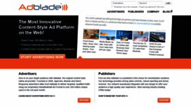 What Adblade.com website looked like in 2021 (3 years ago)