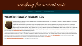 What Ancienttexts.org website looked like in 2021 (3 years ago)