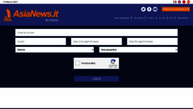 What Asianews.it website looked like in 2021 (3 years ago)