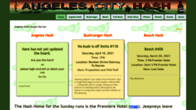 What Angeleshash.com website looked like in 2021 (3 years ago)