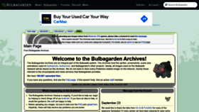 What Archives.bulbagarden.net website looked like in 2021 (3 years ago)