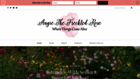 What Angiethefreckledrose.com website looked like in 2021 (3 years ago)