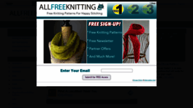 What Allfreeknitting.com website looked like in 2021 (3 years ago)