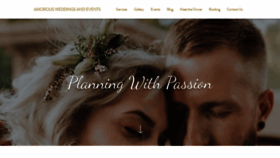 What Amorousweddingsandevents.com website looked like in 2021 (3 years ago)