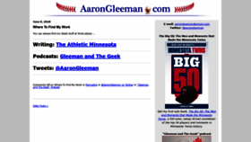 What Aarongleeman.com website looked like in 2021 (3 years ago)