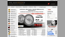 What Anlagegold24.at website looked like in 2021 (3 years ago)