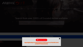 What Animeout.com website looked like in 2021 (3 years ago)