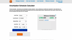 What Amortization-calc.com website looked like in 2021 (3 years ago)
