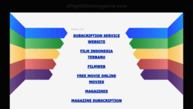 What Alllightsfilmmagazine.com website looked like in 2021 (3 years ago)
