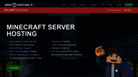 What Apexminecrafthosting.com website looked like in 2021 (3 years ago)