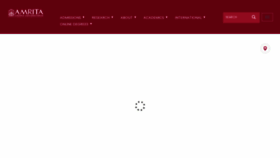 What Amrita.edu website looked like in 2021 (3 years ago)