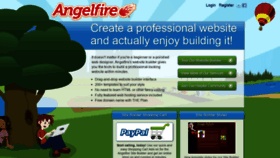 What Angelfire.com website looked like in 2021 (3 years ago)