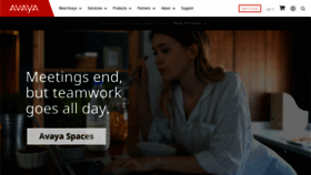 What Avaya.com website looked like in 2021 (4 years ago)