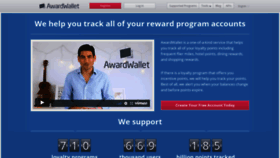 What Awardwallet.com website looked like in 2021 (3 years ago)