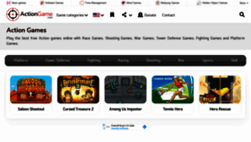 What Actiongame.com website looked like in 2021 (3 years ago)