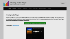What Amazingaudioplayer.com website looked like in 2021 (3 years ago)