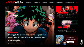 What Animenew.com.br website looked like in 2021 (3 years ago)