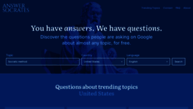 What Answersocrates.com website looked like in 2021 (3 years ago)