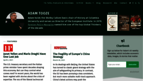 What Adamtooze.com website looked like in 2021 (3 years ago)