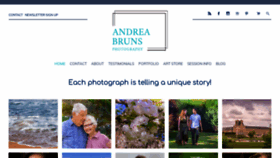 What Andreabrunsphotography.com website looked like in 2021 (3 years ago)