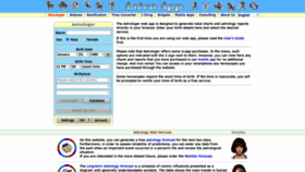 What Astro-app.net website looked like in 2021 (3 years ago)