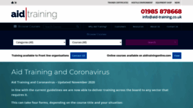 What Aid-training.co.uk website looked like in 2021 (3 years ago)