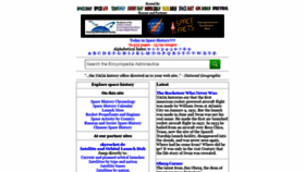 What Astronautix.com website looked like in 2021 (3 years ago)