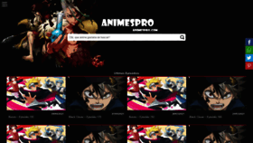 What Animespro.com website looked like in 2021 (3 years ago)