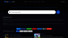 What Aniwatch.pro website looked like in 2021 (3 years ago)