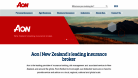What Aon.co.nz website looked like in 2021 (3 years ago)